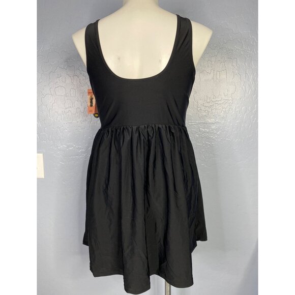 Shapermint Womens 4XL Essentials Knot-Front Swim Dress Black New - Picture 2 of 6